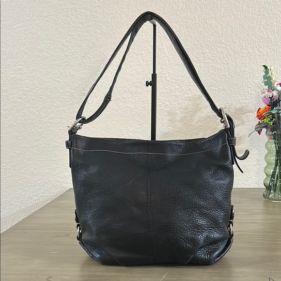 Coach Handbags - Coach F15064 Black Pebbled Leather Shoulder Bag Hobo Bag Purse